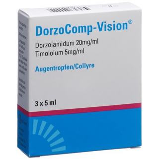 Дорзокомп-Виз Офт глазные капли 20 мг/мл 5 мг/мл 3 флакона по 5 мл