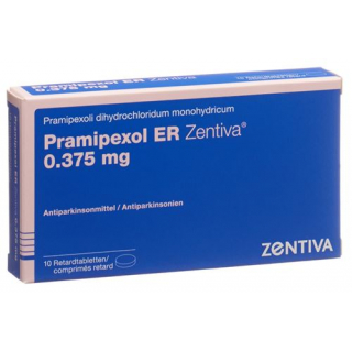 Прамипексол ER Зентива  0,375 мг 10 ретард таблеток