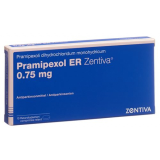 Прамипексол ER Зентива  0,75 мг 10 ретард таблеток