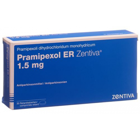 Прамипексол ER Зентива 1,5 мг 30 ретард таблеток