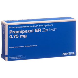 Прамипексол ER Зентива  0,75 мг 30 ретард таблеток