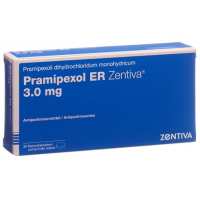 Прамипексол ER Зентива 3 мг 30 ретард таблеток