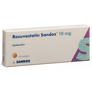 Розувастатин Сандоз 10 мг 30 таблеток покрытых оболочкой