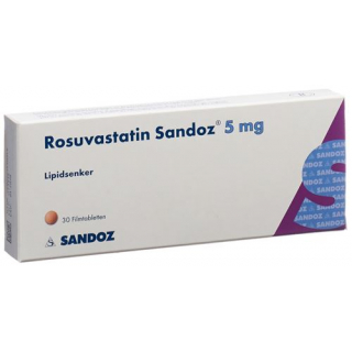 Розувастатин Сандоз 5 мг 30 таблеток покрытых оболочкой