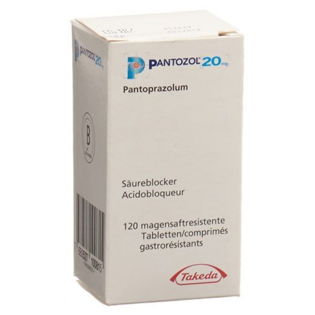 Пантозол 20 мг 120 таблеток покрытых оболочкой