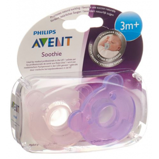 Avent Philips Soothie Nuggi Pink/viole 3-6m 2 штуки