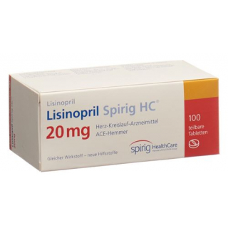 Лизиноприл Спириг 20 мг 100 таблеток
