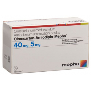 Олмесартан Амлодипин Мефа 40 мг / 5 мг 98 таблеток покрытых оболочкой