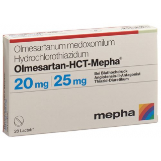 Олмесартан ГХТ Мефа 20 мг / 25 мг 28 таблеток покрытых оболочкой