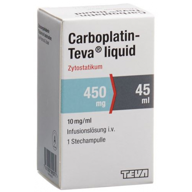 Карбоплатин Тева жидкость раствор для инфузий 450 мг / 45 мл флакон 45 мл