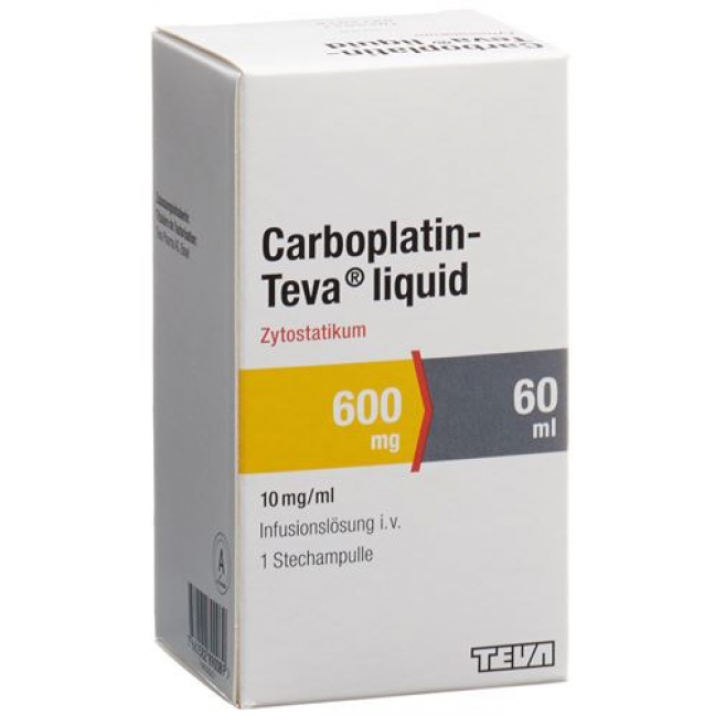 Карбоплатин Тева жидкость раствор для инфузий 600 мг / 60 мл флакон 60 мл