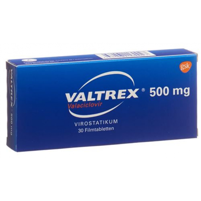 Валтрекс 500 мг 30 таблеток покрытых оболочкой 