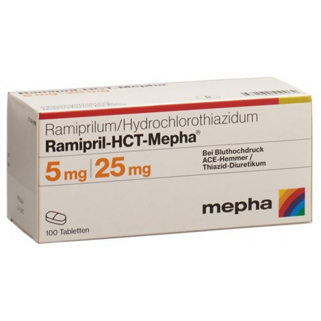 Рамиприл ГХТ Мефа 5/25 мг 100 таблеток