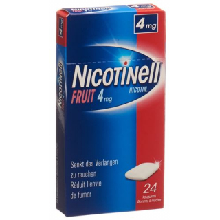 Никотинелл Фруктовая 4 мг 24 жевательные резинки