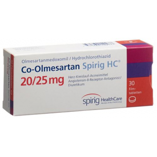 Ко-Олмесартан Спириг 20/25 мг 30 таблеток покрытых оболочкой