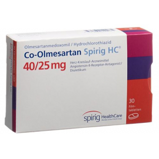 Ко-Олмесартан Спириг 40/25 мг 30 таблеток покрытых оболочкой