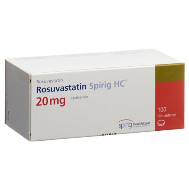 Розувастатин Спириг 20 мг 100 таблеток покрытых оболочкой
