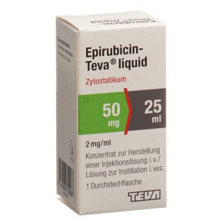 Эпирубицин Тева раствор для инъекций 50 мг / 25 мл 1 флакон