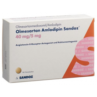 Олмесартан Амлодипин Сандоз 40/5 мг 98 таблеток покрытых оболочкой