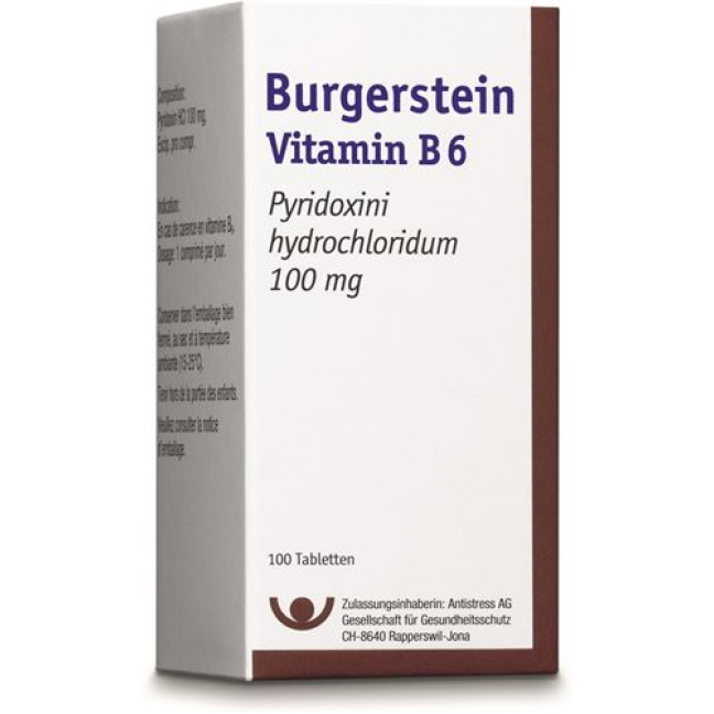 Бургерштейн витамин B6 100 мг 100 таблеток