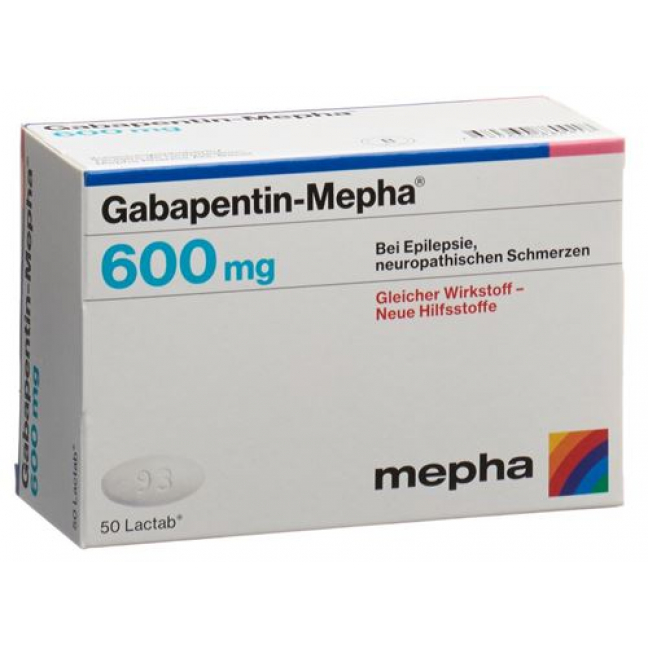 Габапентин Мефа 600 мг 50 таблеток покрытых оболочкой