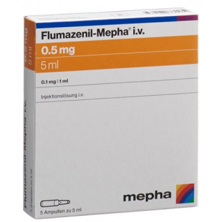 Флумазенил Мефа раствор для инъекций 0,5 мг / 5 мл 5 ампул по 5 мл
