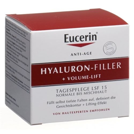 Денний догляд Eucerin HYALURON-FILLER + Volume-Lift від нормального до неправильного