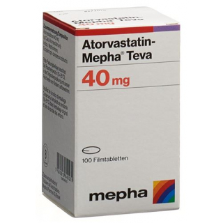 Аторвастатин Мефа Тева 40 мг 100 таблеток покрытых оболочкой