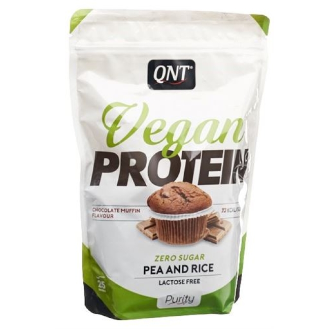 Шоколадний кекс QNT Vegan Protein Zero Sugar-Lactose 500 г