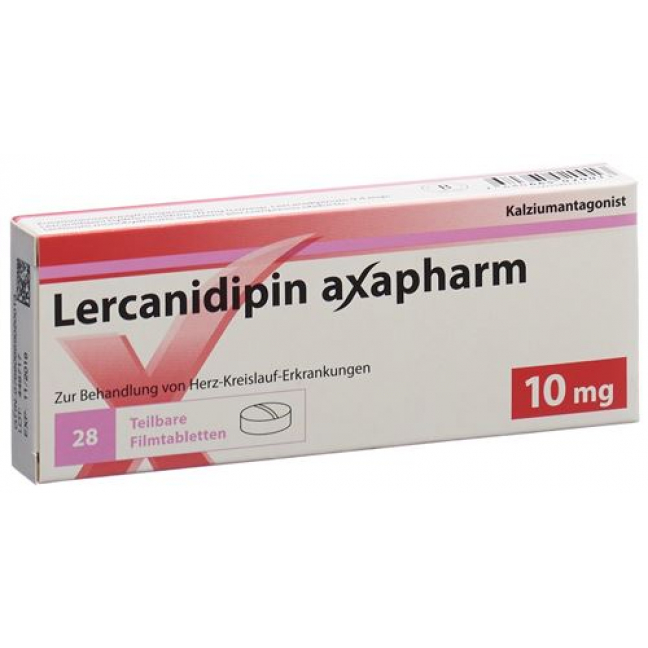 Лерканидипин Аксафарм 10 мг 28 таблеток покрытых оболочкой