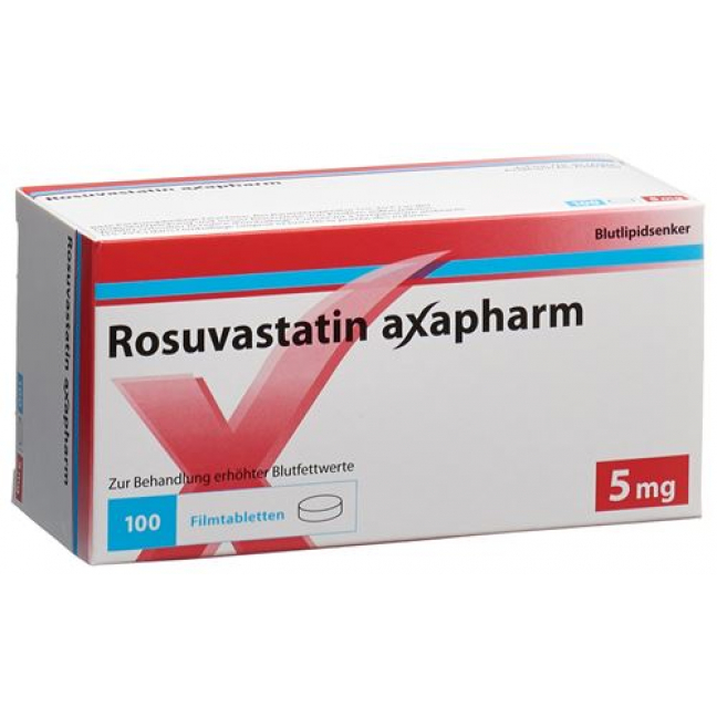 Розувастатин Аксафарм 5 мг 100 таблеток покрытых оболочкой