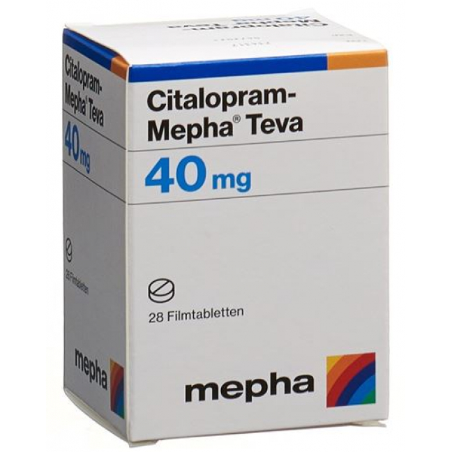Циталопрам Мефа Тева 40 мг 28 таблеток покрытых оболочкой