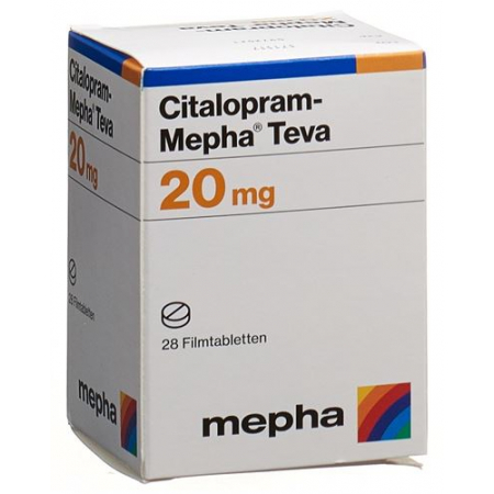 Циталопрам Мефа Тева 20 мг 28 таблеток покрытых оболочкой