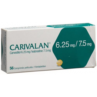 Каривалан 6,25 мг / 7,5 мг 56 таблеток покрытых оболочкой 