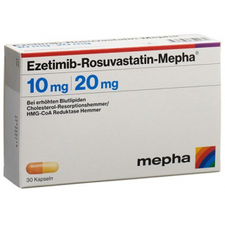 Эзетимиб Розувастатин Мефа 10 мг / 20 мг 90 капсул