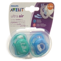 Соска Avent Philips ultra air 6-18 місяців Deco Boy 2 шт
