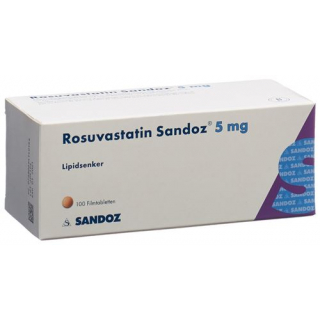 Розувастатин Сандоз 5 мг 100 таблеток покрытых оболочкой