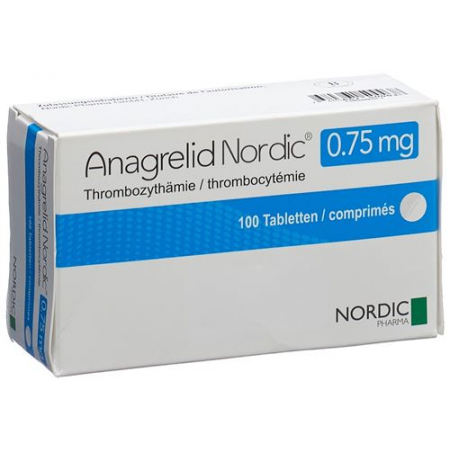 Анагрелид Нордик 0,75 мг 100 таблеток
