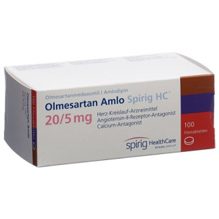 Олмесартан Амло Спириг 20/5 мг 100 таблеток покрытых оболочкой