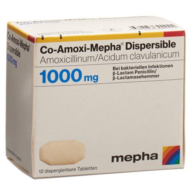 Ко-Амокси Мефа 1000 мг 20 диспергируемых таблеток