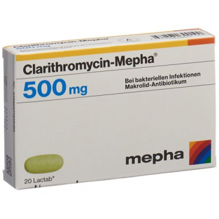 Кларитромицин Мефа 500 мг 20 таблеток покрытых оболочкой
