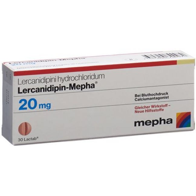 Лерканидипин Мефа 20 мг 100 таблеток покрытых оболочкой