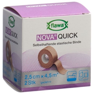 Пов&#39;язка Flawa Nova Quick cohesion 2,5 см х 4,5 м без латексу 2 шт.