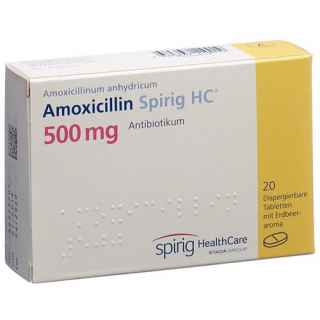 Амоксициллин Спириг 500 мг 20 диспергируемых таблеток