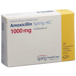 Амоксициллин Спириг 1000 мг 20 диспергируемых таблеток