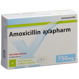 Амоксициллин Аксафарм 750 мг 4 диспергируемые таблетки