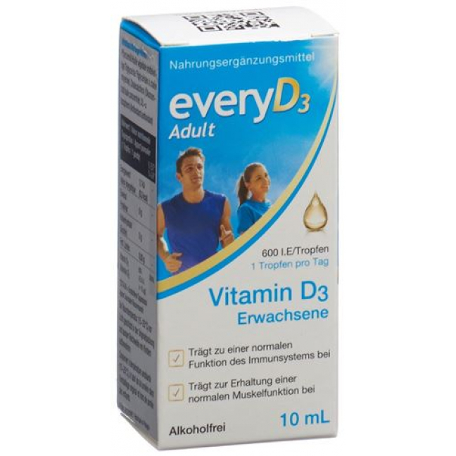 Эвери витамин Д3 для взрослых 600 МЕ без алкоголя 10 мл