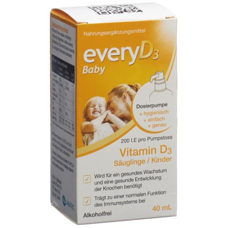 Эвери витамин Д3 для детей и младенцев 200 МЕ без алкоголя 40 мл