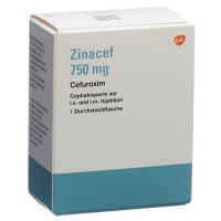 Зинацеф сухое вещество  для приготовления раствора для инъекций или инфузий 750 мг 1 флакон