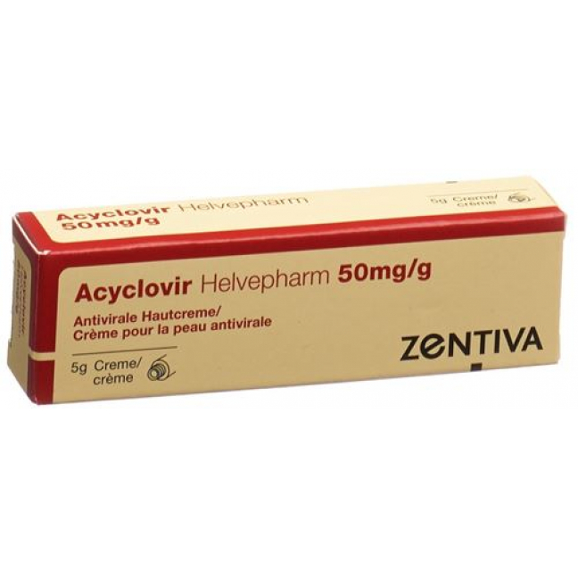 Ацикловир Хелвефарм крем 50 мг/г тюбик 5 г